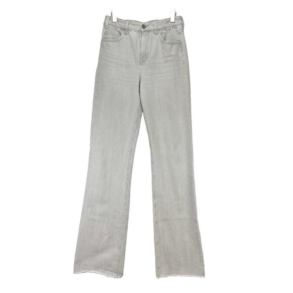 MAVI Victoria High Rise Wide Legs Light Grey Stone wash Denim 100% Cotton sz 26 - Picture 5 of 15